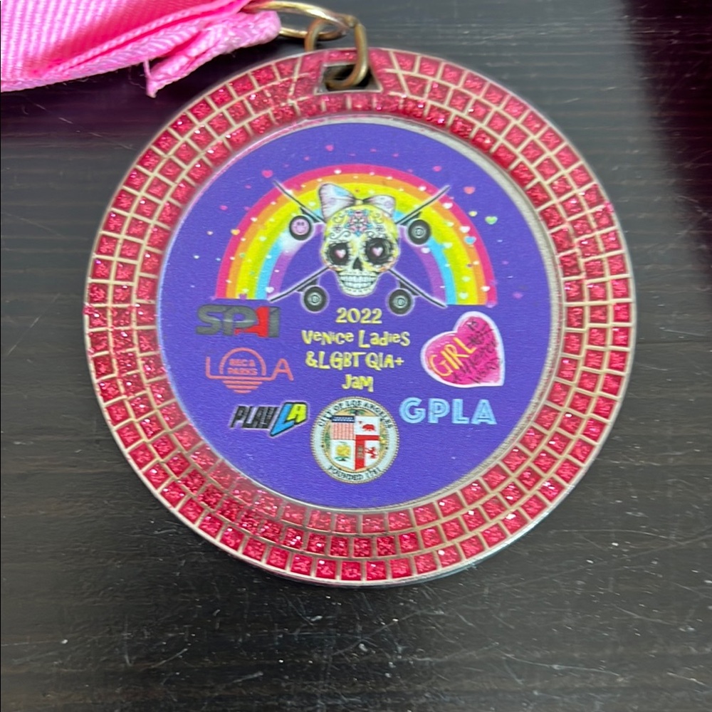 Colorful Kids Toy Medal with Pink Accents
